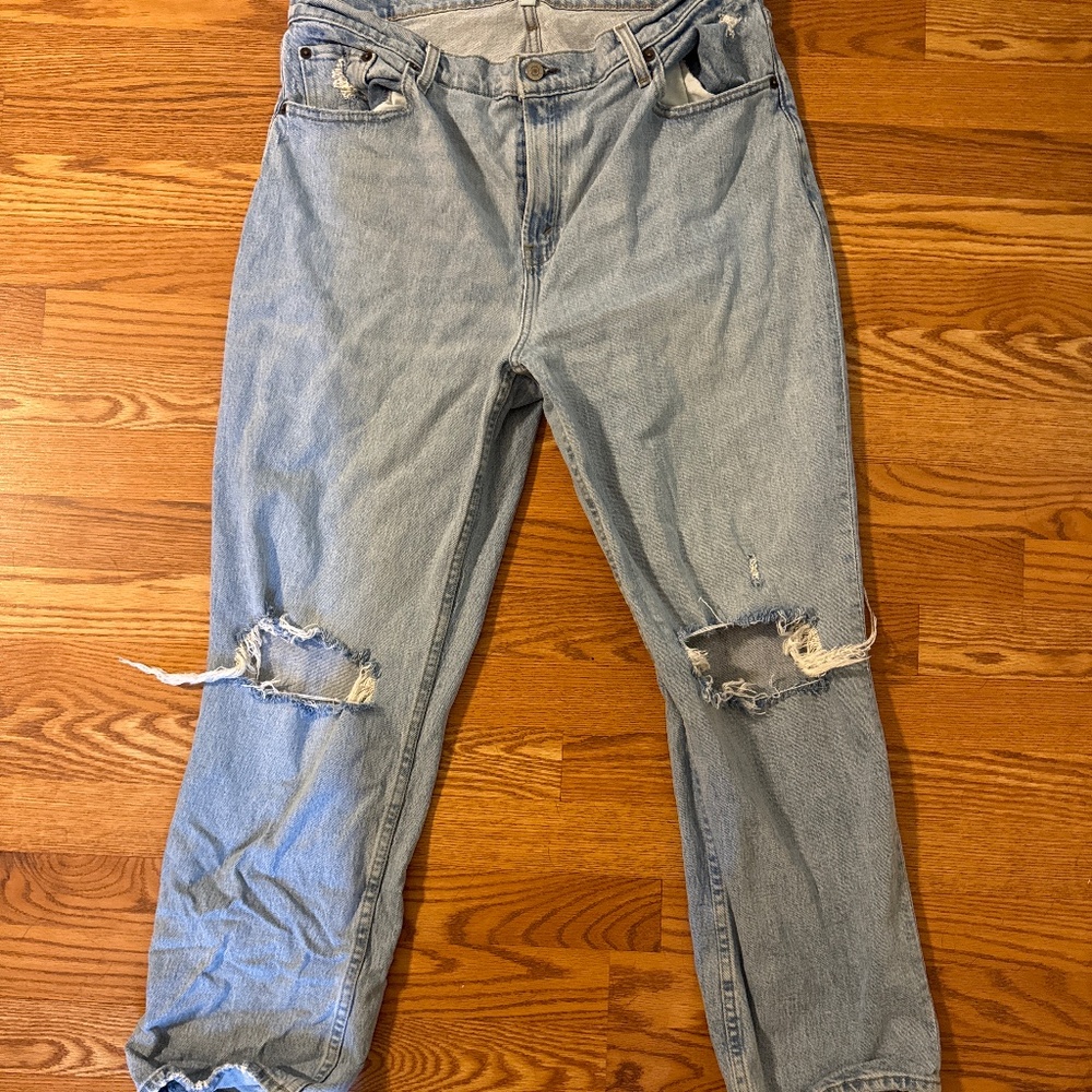Abercrombie curvy love the 90’s straight ultra high rise